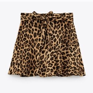 Zara Animal Print Mini Skirt /Skort